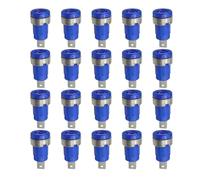 20 Piezas De Seguridad Aislado, 32A, 4mm, Terminal Toma Banana, 5 Colores, Conector Hembra Montaje En Panel, Cable Poste Unión(CP Blue x 20pcs)