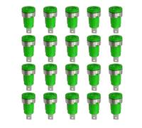 20 Piezas De Seguridad Aislado, 32A, 4mm, Terminal Toma Banana, 5 Colores, Conector Hembra Montaje En Panel, Cable Poste Unión(CP Green x 20pcs)