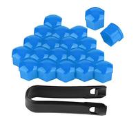 20 piezas de tapas de tuercas de rueda de coche, tapas de tuerca de rueda de nylon PA66 de 19 mm Cubierta de tornillo de cubo autom¨¢tico Llantas de perno Protecci¨®n exterior(Azul)