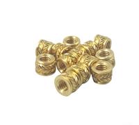 20 piezas de tornillos roscados de latón #6-32 SAE para rosca imperial, diseño cónico moleteado para una fuerte unión en plástico, ideal para montaje de piezas de impresión 3D con