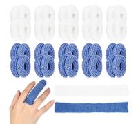 20 Piezas De Vendajes Para Dedos, Vendajes Tubulares Blancos Transpirables Para Proteger Los Dedos, Vendajes Para Primeros Auxilios, Vendajes Compresivos De Cocina Para Dedos Lesionados