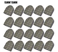 20 piezas de zapatos tipo U de hierro negro de TPU con punta de tacón alto para reparar accesorios de kits de repuesto(611B (15 MM * 15 MM))