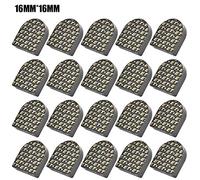 20 piezas de zapatos tipo U de hierro negro de TPU con punta de tacón alto para reparar accesorios de kits de repuesto(612A (16 MM * 16 MM))