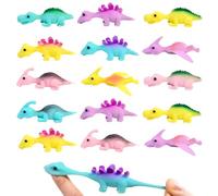 20 Piezas Dinosaurio Volador Juguetes,Juguetes de eyección de dinosaurios,Juguetes de dinosaurio volador de goma,Tirachinas Juguetes de Dinosaurios,para Niños (Color Aleatorio)