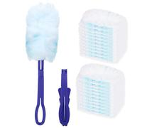 20 Piezas Duster,Plumero Duster Kit,Imanes para Polvo,Atrapapolvo Recambios Kit,con 1 Mango para Polvo,Apto para Pelos de Animales,Polvo y Suciedad