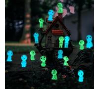20 Piezas Elfos Luminosos, Elfos de áRboles Luminosos, Princesa Mononoke Figura, Elfos Luminosos Hechos de Resina, Mini Fantasma Luminoso, para Decoración Interior, Exterior de Hogar,Jardín (C)