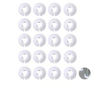 20 Piezas Embellecedor Radiador de Plástico, Blanco Cubre Tubos Radiador, Tapas Decorativas para Tubos, Cubierta Collar de Tubo, Collar para Tubería para Tubos de 15mm de Diámetro