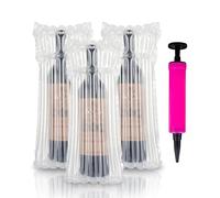 20 Piezas Envasado de Botellas de Vino,Bolsa de Columna de Aire Inflable,Protector de Botella de Vino,con Bomba de Air, para el Embalaje y Transporte Seguro de Botellas de Vidrio