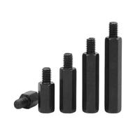 20 Piezas Espaciador Macho A Hembra M3 * L + 6 M4 + Tuerca Hexagonal Larga Pernos Espaciadores Hexagonales De Acero Negro(10mm,M4 20pcs)