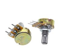 20 piezas estéreo/pa/potenciómetro de sellado WH148 B1k B2k B5k B10k B20k B50k B100k B250k B500k B1M 15mm 3 pines(2K Ohm)