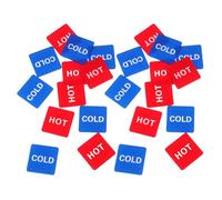 20 Piezas Etiquetas Indicadoras de Frío y Calor en Acrílico | Íconos Claros y Letras Visibles, Impermeables y Resistentes al Desgaste, para Dispensadores y Lavamanos