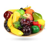 20 Piezas Fruta Falsa, Fruta Artificial Decoración Real, Fruta de imitación para Decoración Fiesta Mesa de Cocina Centro de Mesa, Fotografía Props Frutas Display