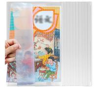 20 Piezas Fundas de Libros Transparentes,Forro Libros Plástico,Capas para Libros Escolares,Protectores de Libros Claro Ajustables,Tamaño 16 K para Libros de 18,5 x 26 cm