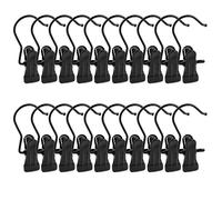 20 Piezas Gancho Colgante de lavandería de Acero Inoxidable Perchas Perchas para Botas con Clip de Metal Ganchos para Pantalones Calzado Sombreros Botas Negro