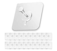 20 piezas Gancho de imagen pegajoso, Clavo colgante autoadhesivo, Ganchos Autoadhesivos Transparentes, Ganchos Adhesivos Transparentes, para colgar imágenes, marcos de fotos, murales, etc.