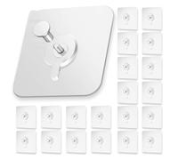 20 piezas Gancho de imagen pegajoso, Clavo colgante autoadhesivo, Ganchos Autoadhesivos Transparentes, Ganchos Adhesivos Transparentes, para colgar imágenes, marcos de fotos, murales, etc.