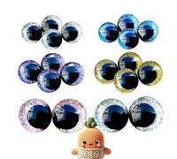 20 Piezas Glitter Ojos para Crochet Animales, 3D Ojos de Plástico en Tamaños 12//18/30mm, con Espaciadores y Arandelas para Proyectos DIY y Amigurumi