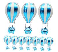 20 Piezas Globos Decorativos de Fiesta de Cumpleaños y Bodas Globos de Aluminio Forma de Aerostático para Celebraciones y Fotografía