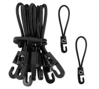 20 Piezas Goma Tensora con Ganchos 10cm Pulpos Elasticos con Gancho Multifuncional Tensores de Lona Tensor Elástico con Gancho para Camping Lonas Tiendas de Campaña