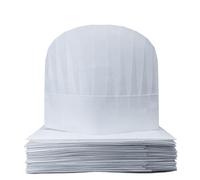 20 Piezas Gorros de Cocinero, Gorro de Chef no Tejido Gorro de Chef Ajustable Set de Sombrero de Cocina para Hostelería Hogar Restaurante Abastecimiento Fiesta de Cocina Blanco