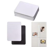 20 Piezas Imanes Refrigerador Blanco de Sublimación, Imanes Personalizados para Refrigerador, Pegatinas Magnéticas (5,5 cm x 7,5 cm)