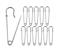 20 Piezas imperdibles de Seguridad Grandes,63 mm Plata Metal Imperdibles de Seguridad,alfileres protección para Kilt, Cubierta, Tejer, Trabajos manuales