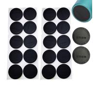 20 piezas inferiores de goma negra de 5,6 cm de diámetro para vasos de sublimación, parte inferior de silicona antideslizante con almohadillas protectoras adhesivas para vasos de vino, botellas