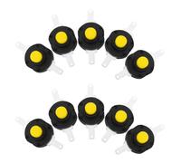 20 Piezas Interruptor Pulsador Autoblocante para Mini Microbotón | Repuesto de Control Pasador Recto, Diseño Compacto, Activación de Brillo Alto, Negro
