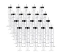 20 Piezas Jeringuilla 20ml, Jeringas Estériles con Tapa, Jeringa de Líquido, Jeringa de Plástico Reutilizable para Laboratorio, Medición, Jardín, Aceite Coche, Alimentación de Mascotas