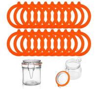 20 Piezas Junta de Silicona de Repuesto para Tarro, Juntas de Goma para Tarros de Vidrio Sustitución de Juntas de Tarro Reutilizables para Una Amplia Gama de la Mayoría de Las Lata(70 X 95 mm)