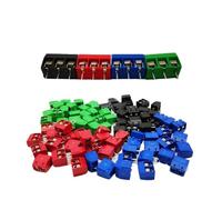 20 piezas K-F301-2P 3P Empalme, tipo tornillo P-CB espaciado 5.0 terminales de conector, terminal k-f301 Rojo, azul, verde, negro(3P BLUE,Iron feet)