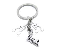 20 Piezas Llavero Joyería Cierres Proveedores SQ3H0E Tren Locomotora Nota Musical Música