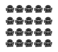 20 piezas M12 20 mm Interfaz de espaciado de agujeros de plástico CCTV Soporte de lente de cámara de seguridad Junta Soporte de lente Módulo de montaje de lente, Negro