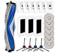 (20 Piezas) M12 Pro+ Repuestos Compatibles con Robot Aspirador ECOVACS DEEBOT T30 Omni/ T30 Pro Omni. Incluye 1 Cepillo Giratorio, 4 Cepillos Laterales, 3 Filtros HEPA, 6 bolsas Para El Polvo, 6 Mopas