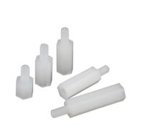 20 Piezas M3 M4 Tornillo De Espaciado Blanco Plástico for Placa Base, Pilar Espaciador Nailon Fijo(7mm,M3(Thread 6mm)-20pcs)