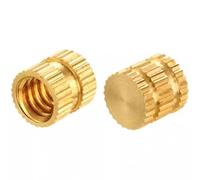 20 piezas M3 OD 4,2/4,5mm Altura 3-15mm latón macizo moleteado tuerca de inserción roscada agujero ciego integrado for impresión 3D de plástico(M3*3 * 4.5mm)