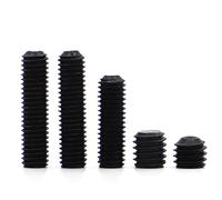 20 piezas M5 DIN916 negro grado 12,9 aleación de acero hexágono hexagonal Allen Cup Point Grub juego de tornillos(16mm)