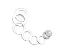 20 piezas M5 M6 M8 M10 M12 M14 M16 M18 M20 M22 M24 M26 Arandelas de aluminio Anillo plano Junta Anillos Sello Arandelas espaciadoras lisas Sujetador(M16x22x1.5mm)