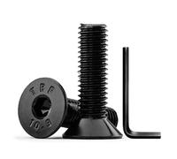 20 Piezas M5 x 35 mm Tornillos de Cabeza Avellanada con Llave Allen, Acero Aleado Grado 10.9, Rosca Completa (con Llave Hexagonal)