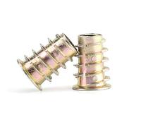 20 piezas M8 aleación de zinc muebles Hex Drive cabeza tuerca roscada para inserción de madera roscado interfaz tornillos hexagonal interior (M8 × 20)