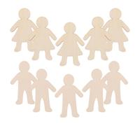 20 Piezas Manualidades de Madera, Figuras Niña en Blanco | Proyectos Artísticos y Actividades Creativas, Recortes Beige sin Terminar, Fáciles de Usar y Pintar