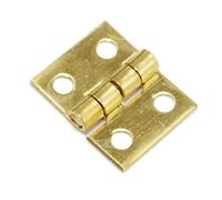 20 Piezas Mini Bisagras de Latón 1/4 Pulgadas 4 Agujeros Plegable Pequeña Bisagra Gabinete Cajón Bisagras a Tope con Tornillos para Gabinetes de Casas de Muñecas (Oro)