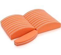 20 Piezas Mini Bloque de Pulidor de Uñas para Uñas Acrílicas de Gel, Limas de Uñas de Media Luna y Pulidores, Esponja de Doble Cara para Esmalte de Uñas Naranja