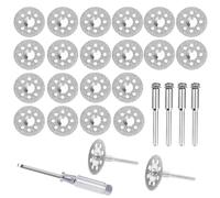 20 Piezas Mini Discos de Corte de Diamante para Dremel con Vástago de 3 mm, 22mm Mini Hoja de Sierra Circular, Hojas de Corte Circulares de Vidrio para Cortar Piedra, Cerámica