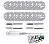 20 Piezas Mini Discos de Corte para Dremel, Disco de Corte para Taladro de Diamante para Herramienta Rotativa con Vástago 3 mm, Discos para Cortar Vidrio Piedra Cerámica Mármol y Baldosas