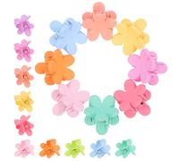 20 Piezas Mini Pinzas de Garra para Cabello, Resina y Hierro | Fijan y Sujetan el Pelo, Diseño para Peinados Distintos, Color Sólido, Estilo Dulce