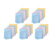 20 Piezas Paño de Limpieza de Microfibra Reutilizable | Marcas, Fácil de Guardar y Portátil, Bolsa Plástica Reutilizable Incluida para Transporte Color Aleatorio