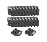 20 Piezas para Fabricante de Etiquetas D1/Cinta 45013 Cintas de Etiquetas Negras Sobre Blancas Compatibles para Label Manager 160 210 450