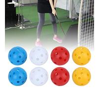 20 Piezas Pelota de de Entrenamiento Hueca de Flujo de Aire de Plástico Accesorios de de Práctica de Interior Ligeros para Actividades de Práctica de o Tenis Rojo/Amarillo//Blanco