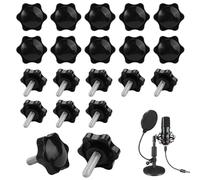 20 Piezas Perilla de Estrella M6×20mm, Vis À Tête Étoilée, Tuerca de Asa en Estrella, Tornillos del Pomo, Tornillo con Palometa para Maquinaria, Industria, Equipos